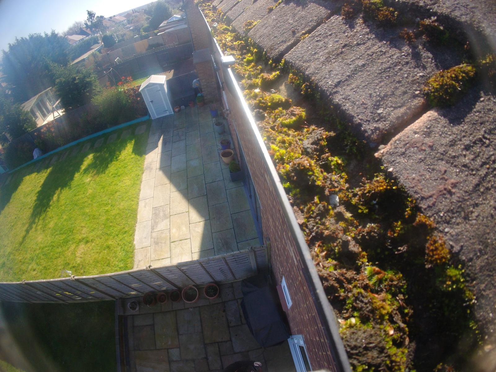 Bungalow Gutter Clear — Luton — before gutter clearing by Gutter Pro